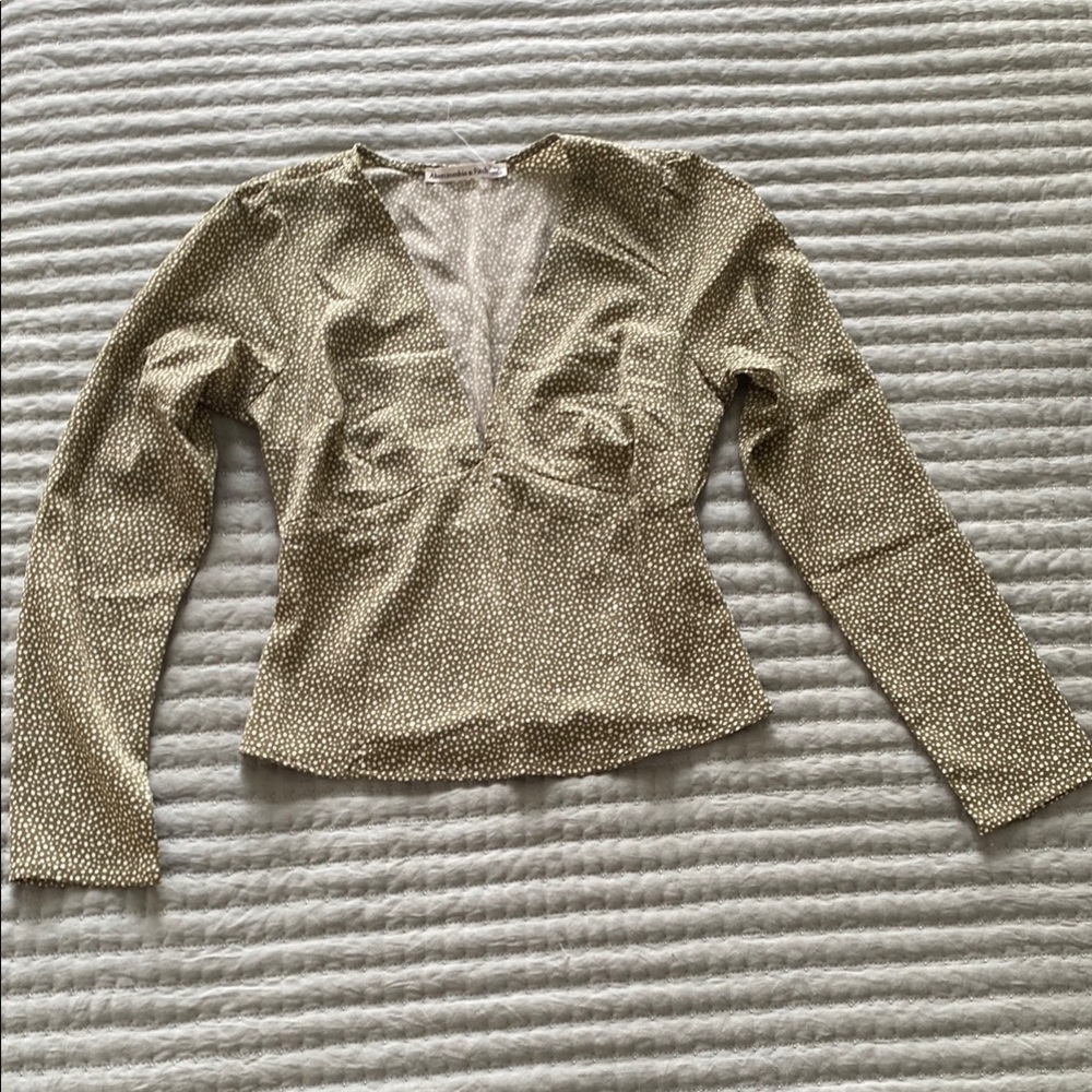 Abercrombie & Fitch Green Long Sleeve Top